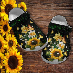 Butterfly Sunflower Twinkle Mystery Croc Crocs Shoes Gift Mother Day- Butterfly Faith Miracle Crocs Shoes Croc Clogs Gift Grandma