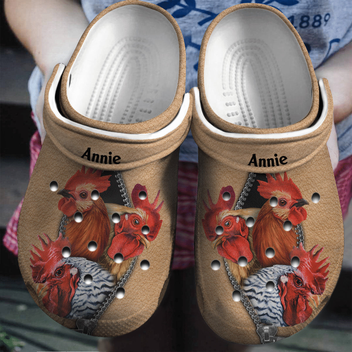 Chicken From Zipper Bag Personalized Crocs Shoes clogs Gifts For Men Women