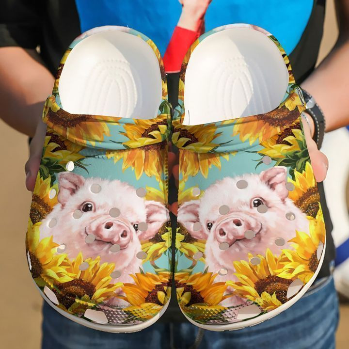 Farmer Sunflower Pig Classic Clogs Crocs Shoes