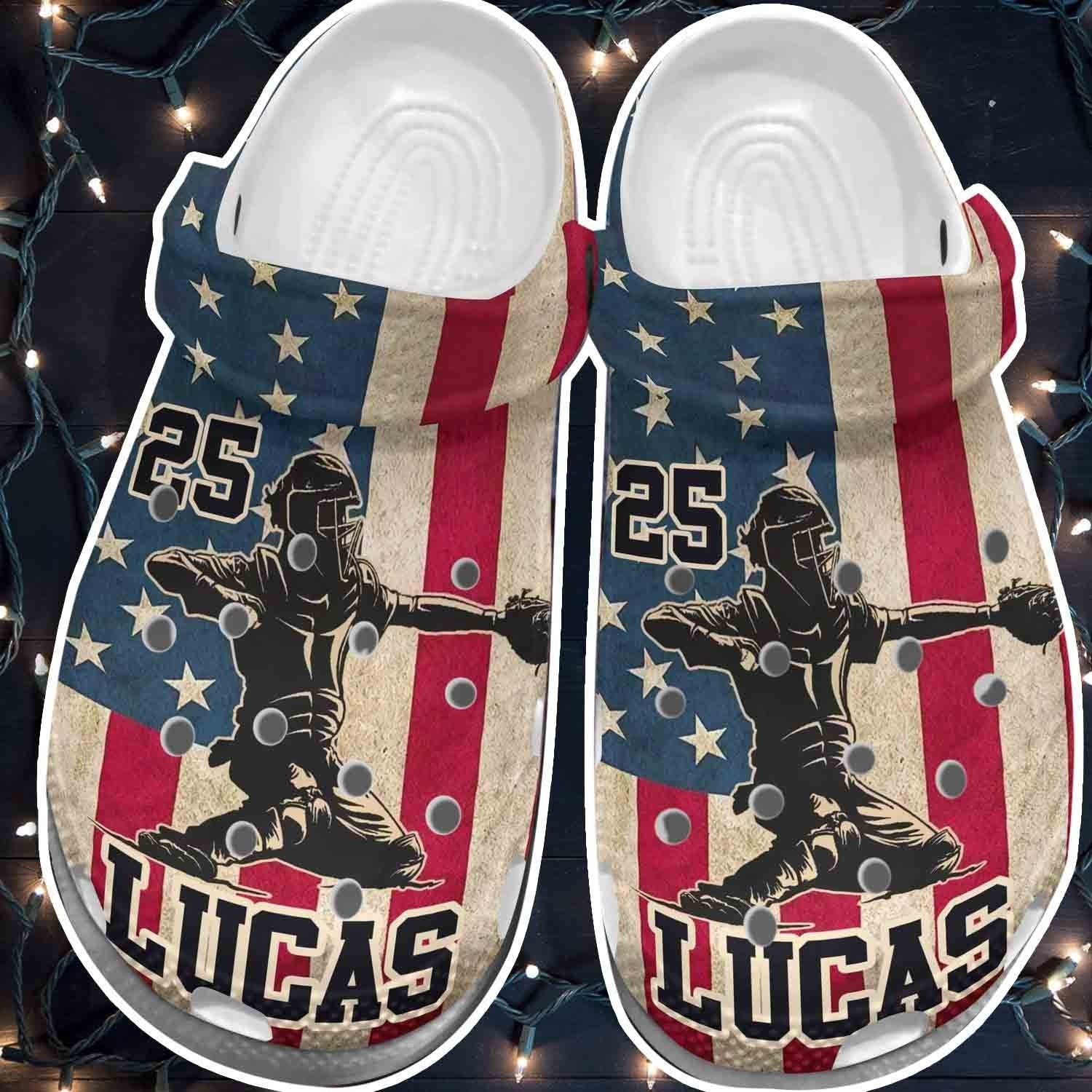 Baseball 4Th Of July Usa Flag Crocs Shoes For Batter - America Flag Personalized clogs