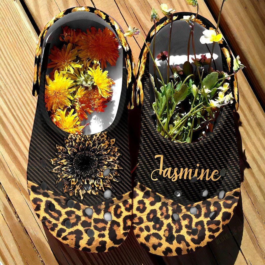 Cheetah Sunflower Leopard Crocs Shoes clogs Gifts For Mothers Day