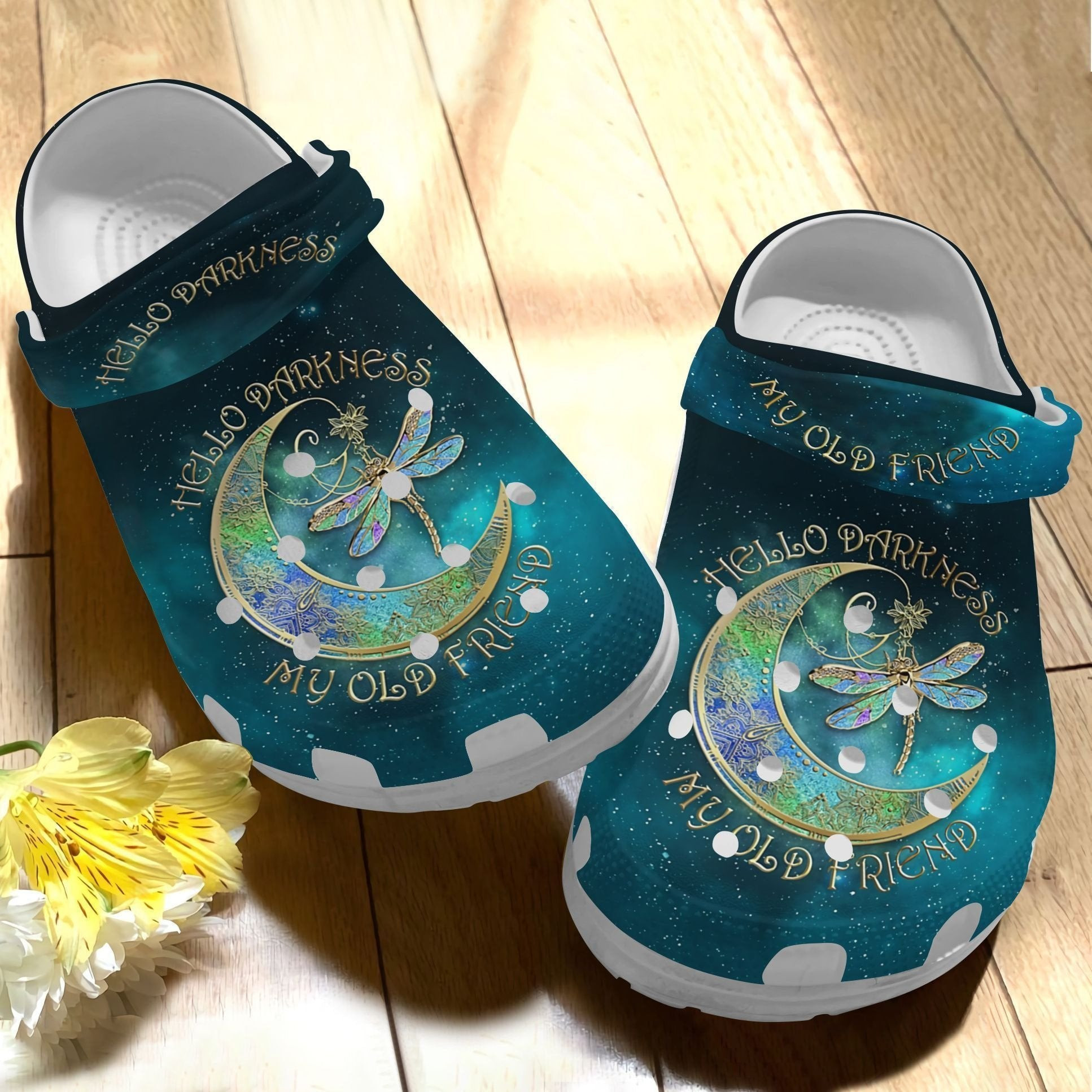 Magical Moon Dragonfly Crocs Shoes - Hello Darkness clog Gifts