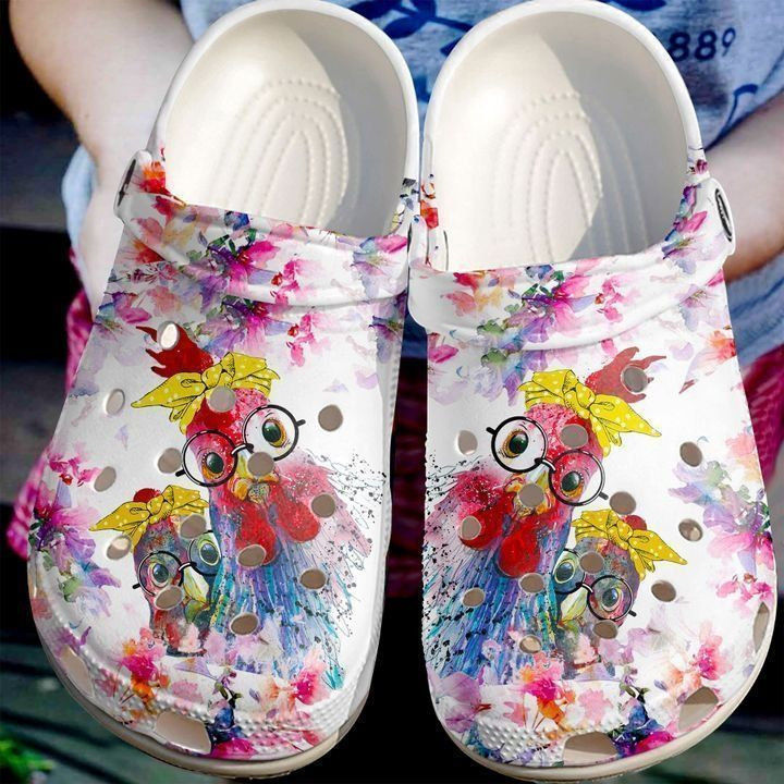 Farmer Crazy Chickens Classic Clogs Crocs Shoes