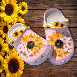 Dragonfly Sunflower Croc Crocs Shoes Clogs Gift Mother Day 2022