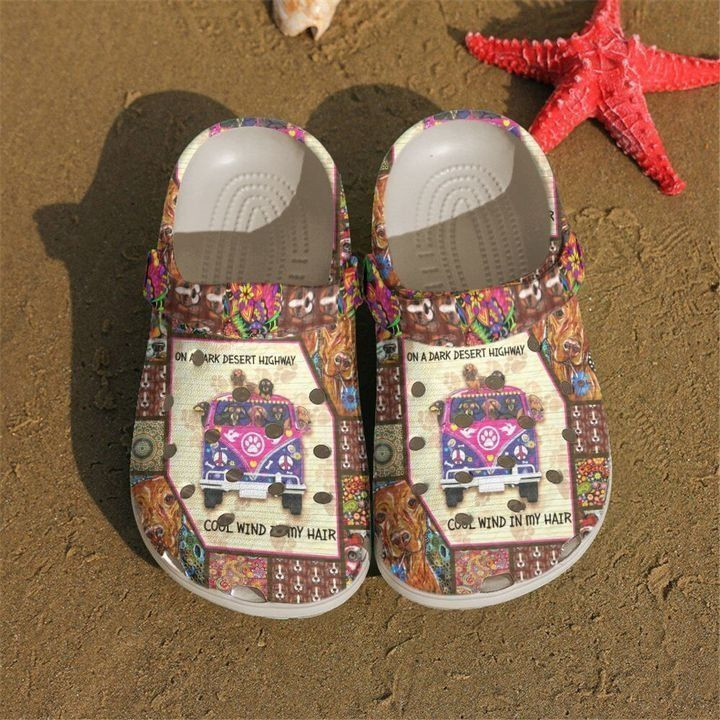 Hippie Dachshund Classic Clogs Crocs Shoes