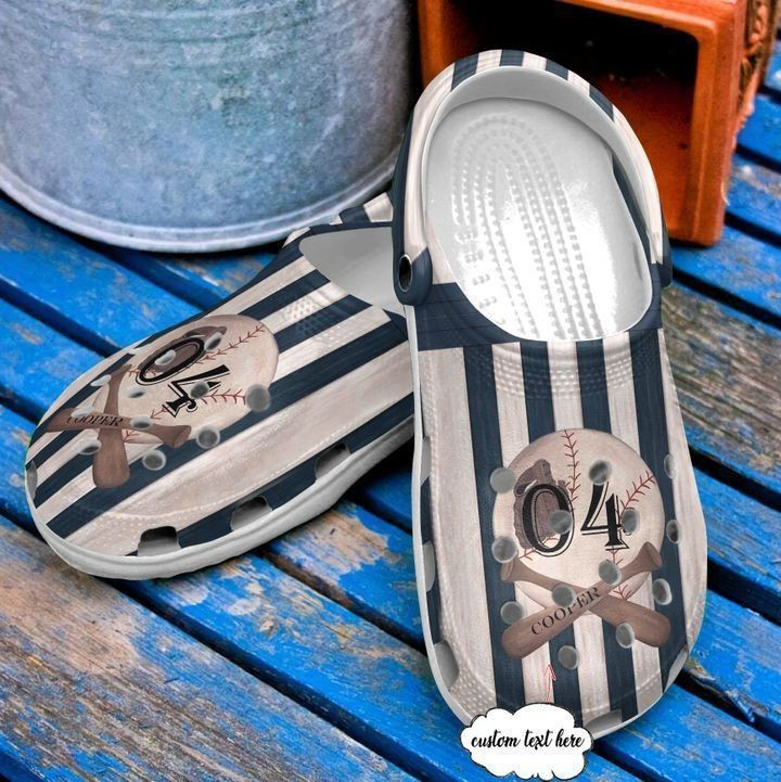 Baseball Personalized Vintage Classic Clogs Crocs Shoes