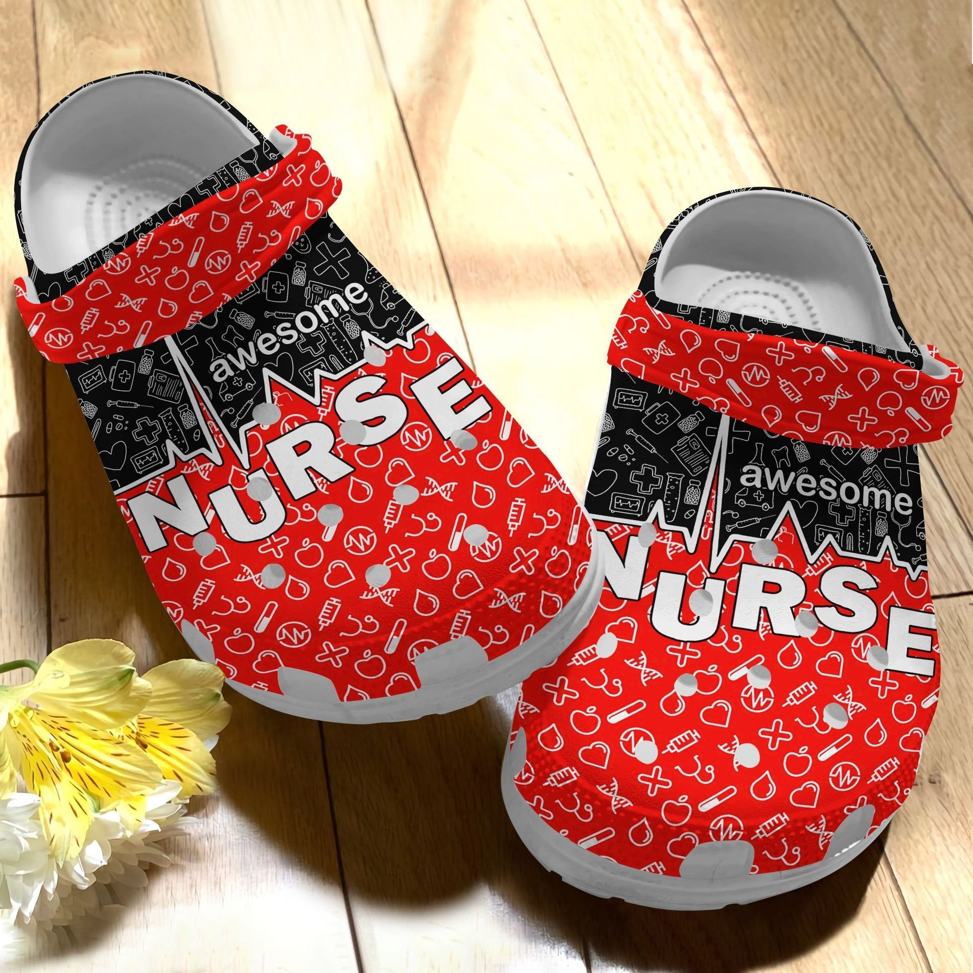 Awesome Nurses Crocs Shoes - Proud Of Nurse clog Birthday Gift For Women Men