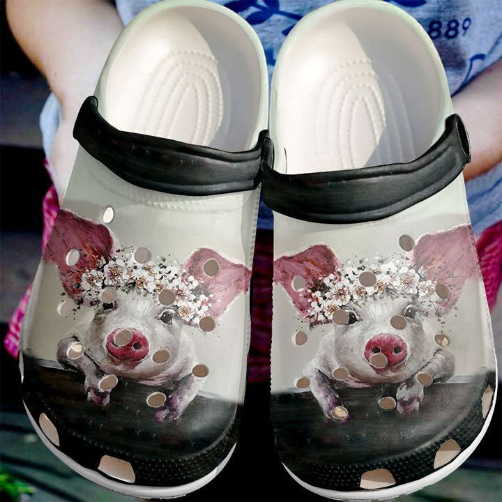 Farmer Pig Florals clog Crocs Shoes