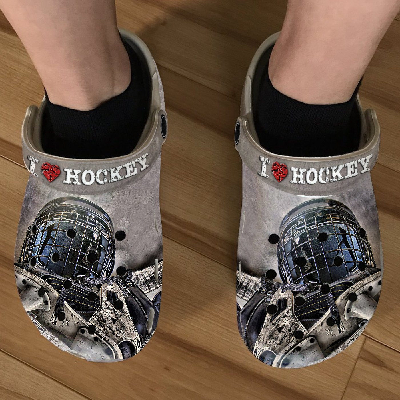 I Love Hockey Crocs Shoes clogs Sport Gifts For Men Women