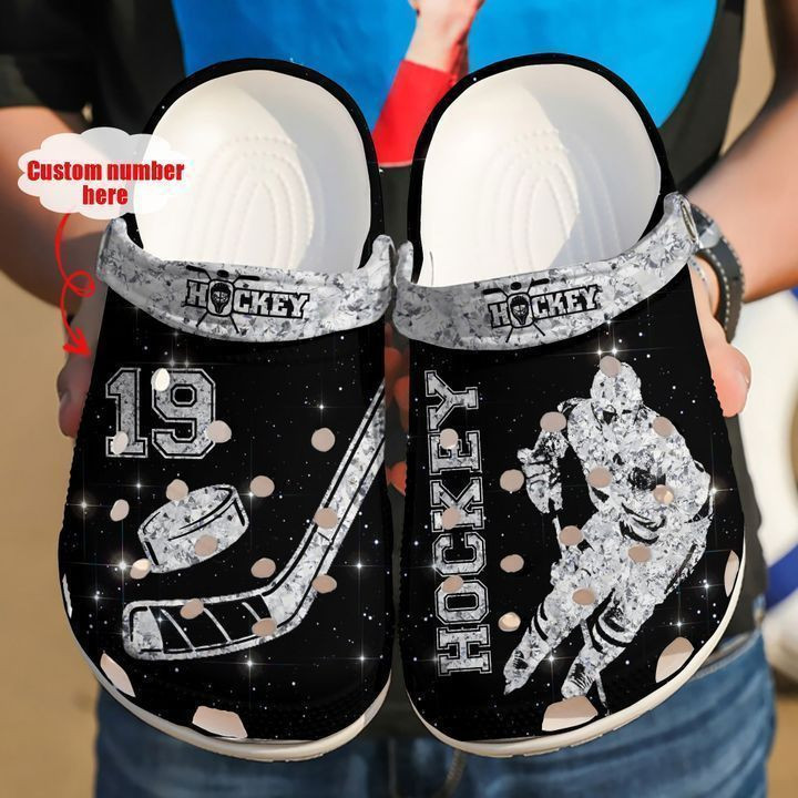 Hockey Personalized Diamond clog Crocs Shoes