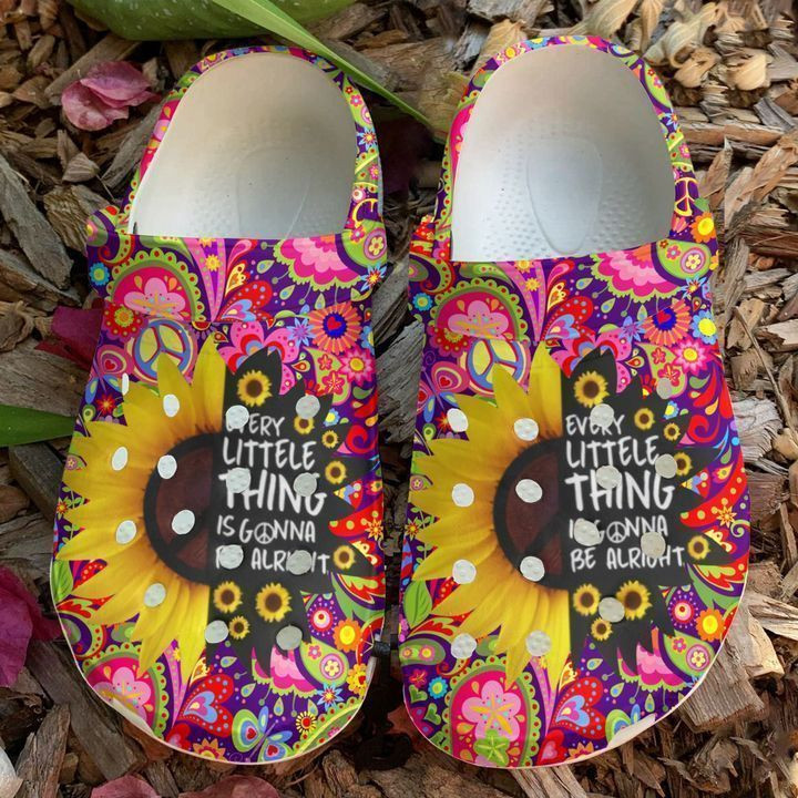 Hippie Everything Is Gonna Be Alright clog Crocs Shoes