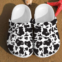 Cow Pattern Skin Dairy Farmer Cattle Lovers Birthday Him clog Crocs Shoes