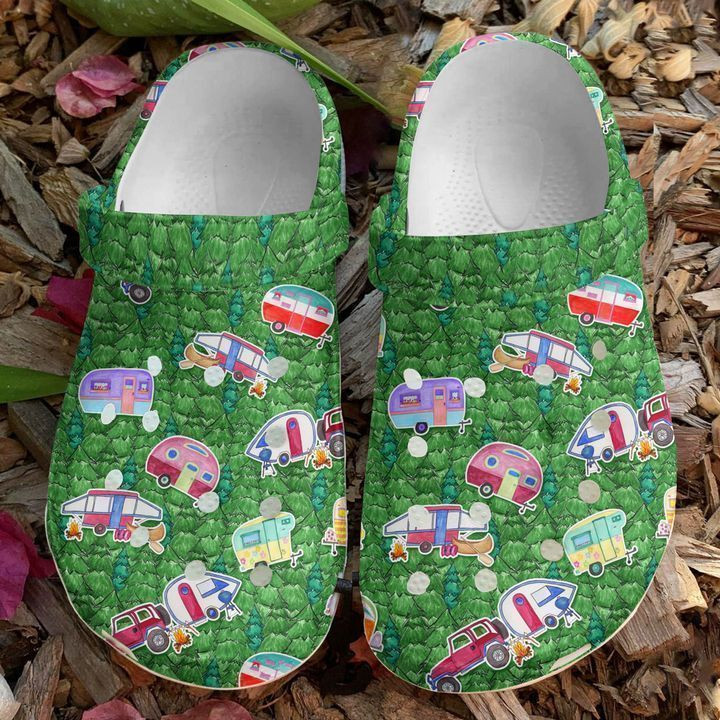 Camping Campers In The Forest clog Crocs Shoes