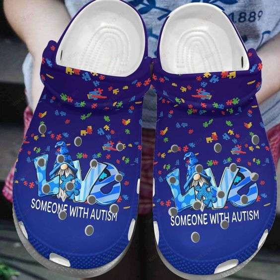 Autism Awareness Day Gnome Love Someone With Autism Crocband Clog Crocs Shoes