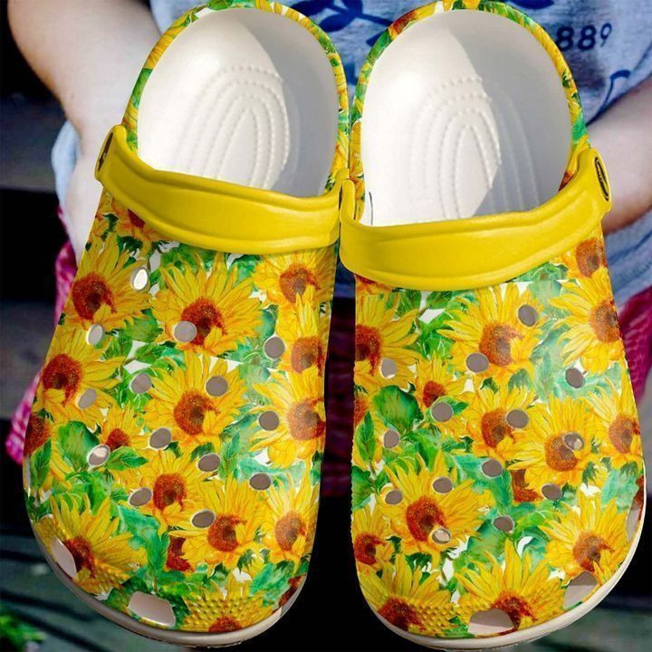 Hippie Sunflowers Classic Clogs Crocs Shoes