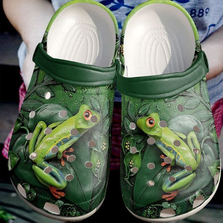 Frog Floral Classic Clogs Crocs Shoes