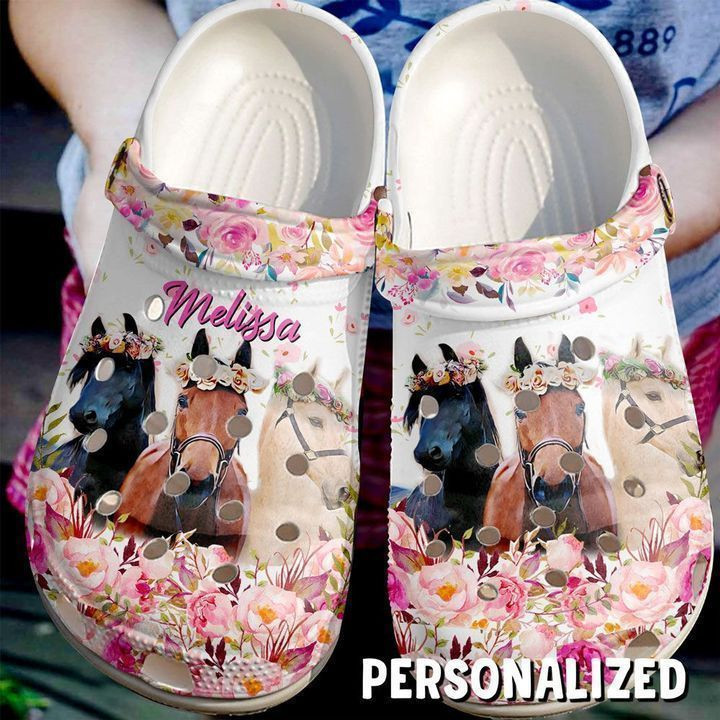 Horse Personalized Life Is Better With Horses Classic Clogs Crocs Shoes