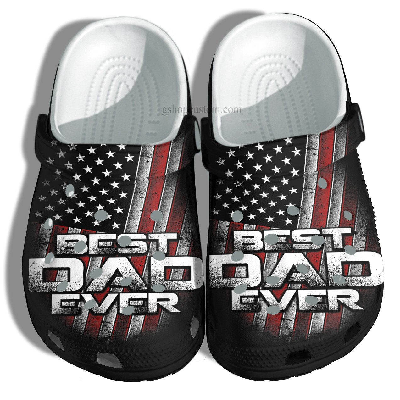 America Flag Best Dad Ever Vintage Croc Crocs Clog Shoes Gift Husband Father Day- Usa Flag 4Th Of July Grandpa Crocs Clog Shoes Customize