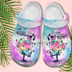 Flamingo Cool Party Pool Summer Croc Crocs Shoes- Flamingo Look Totally Amazing Funny Beach Crocs Shoes Croc Clogs