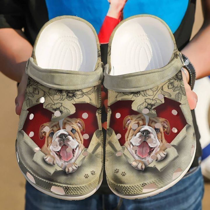 Bulldog They Steal My Heart Classic Clogs Crocs Shoes