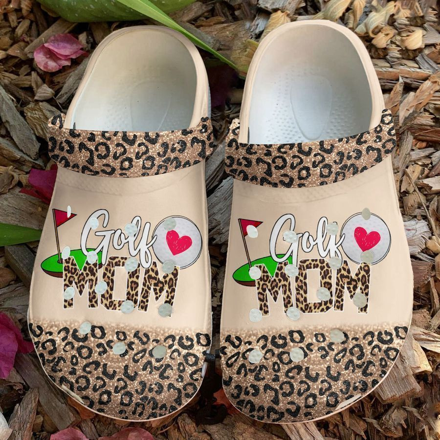 Golf Mom Cheetah Classic Clogs Crocs Shoes