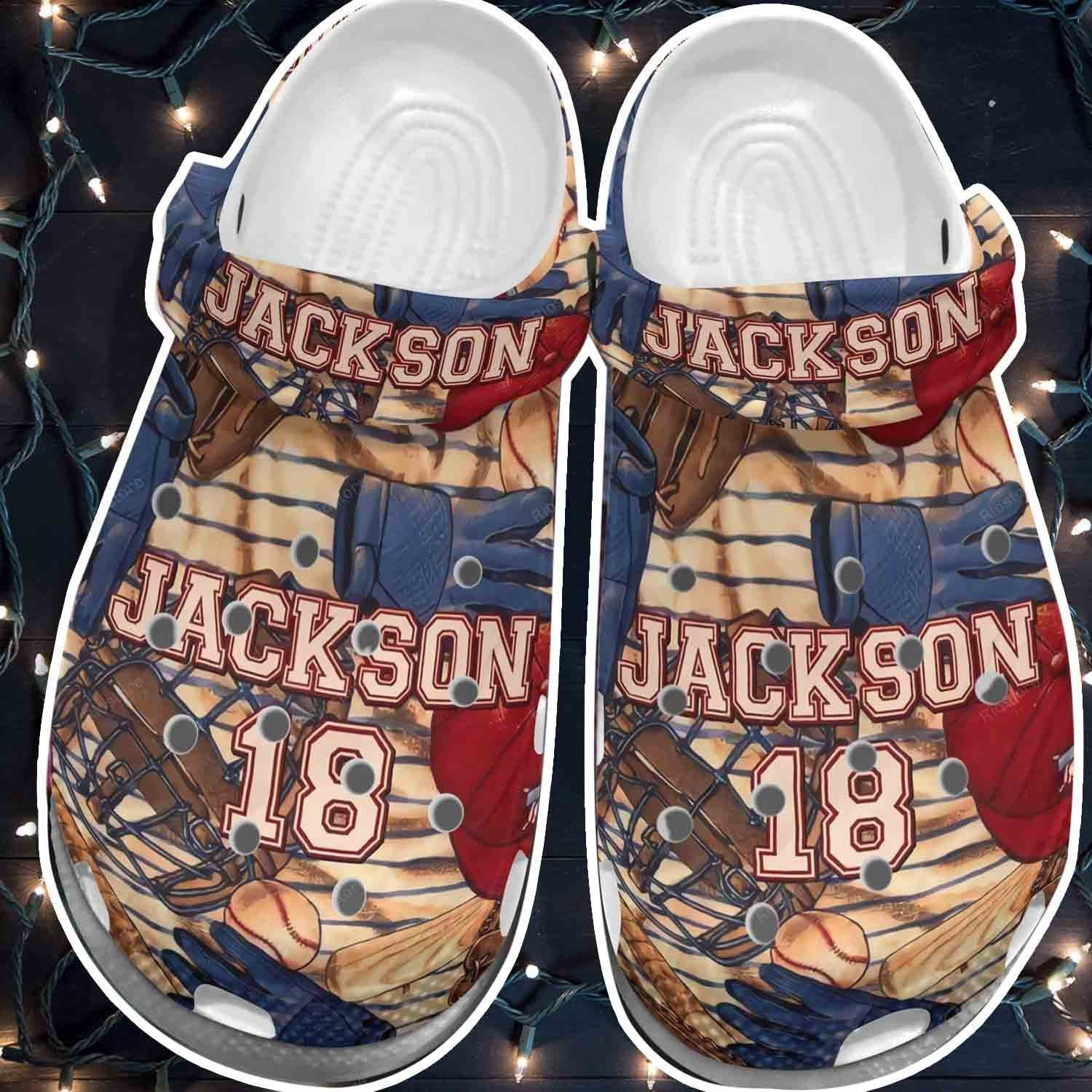 Jackson Crocs Shoes For Batter - Funny Baseball clogs