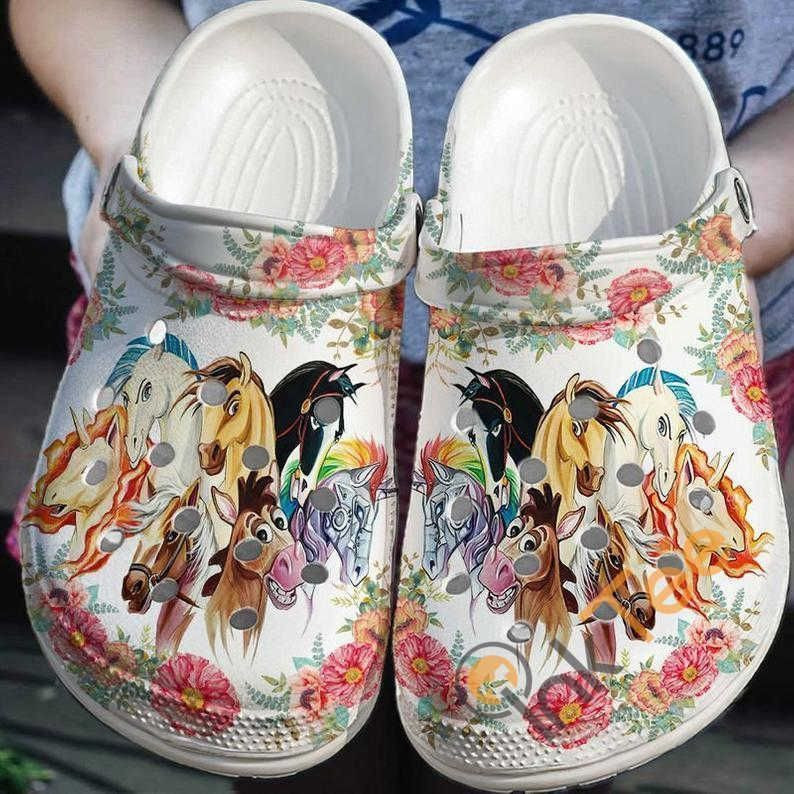 Colorful Horse clog Crocs Shoes