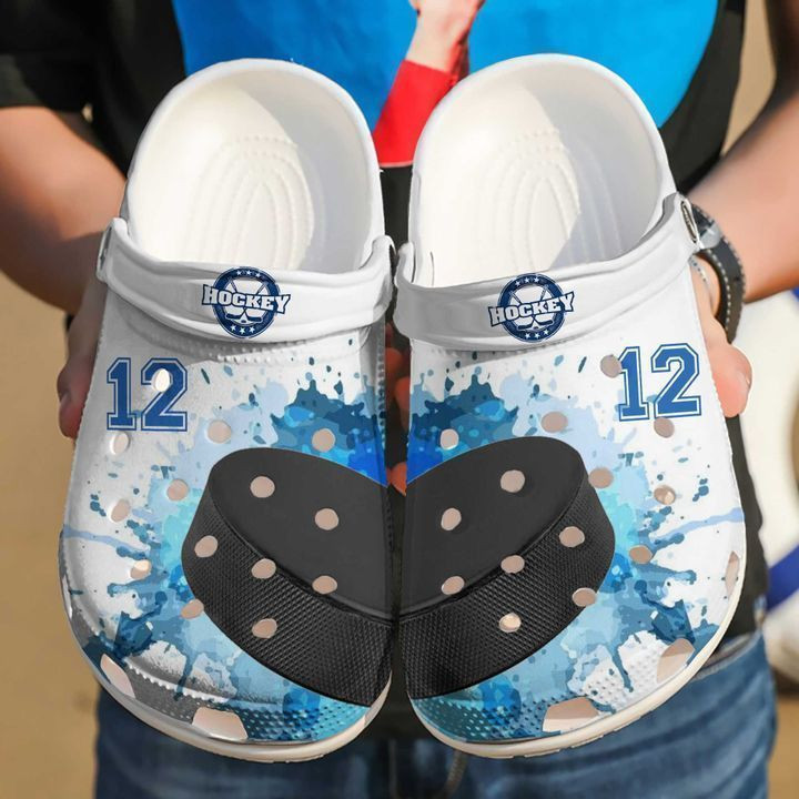 Hockey Personalized Player Classic Clogs Crocs Shoes