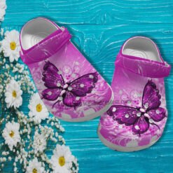 Butterfly Magical Pinky Croc Crocs Shoes Gift Wife- Butterfly Girl Crocs Shoes Croc Clogs Gift Birthday