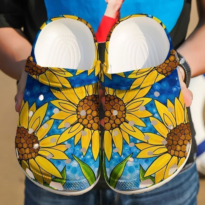 Hippie Love Sunflowers Classic Clogs Crocs Shoes