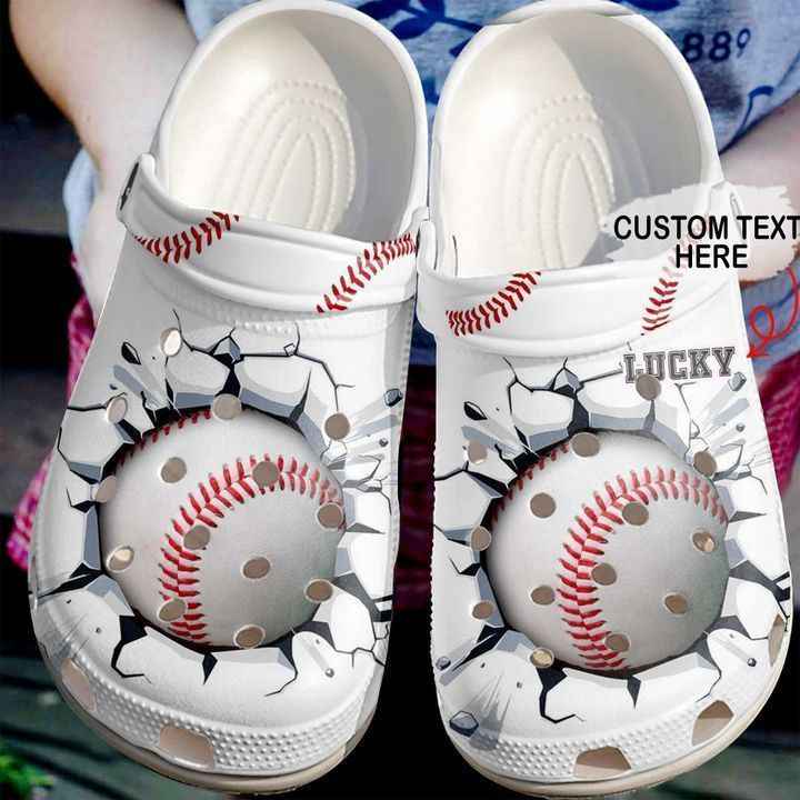 Baseball Personalized Crack Classic Clogs Crocs Shoes