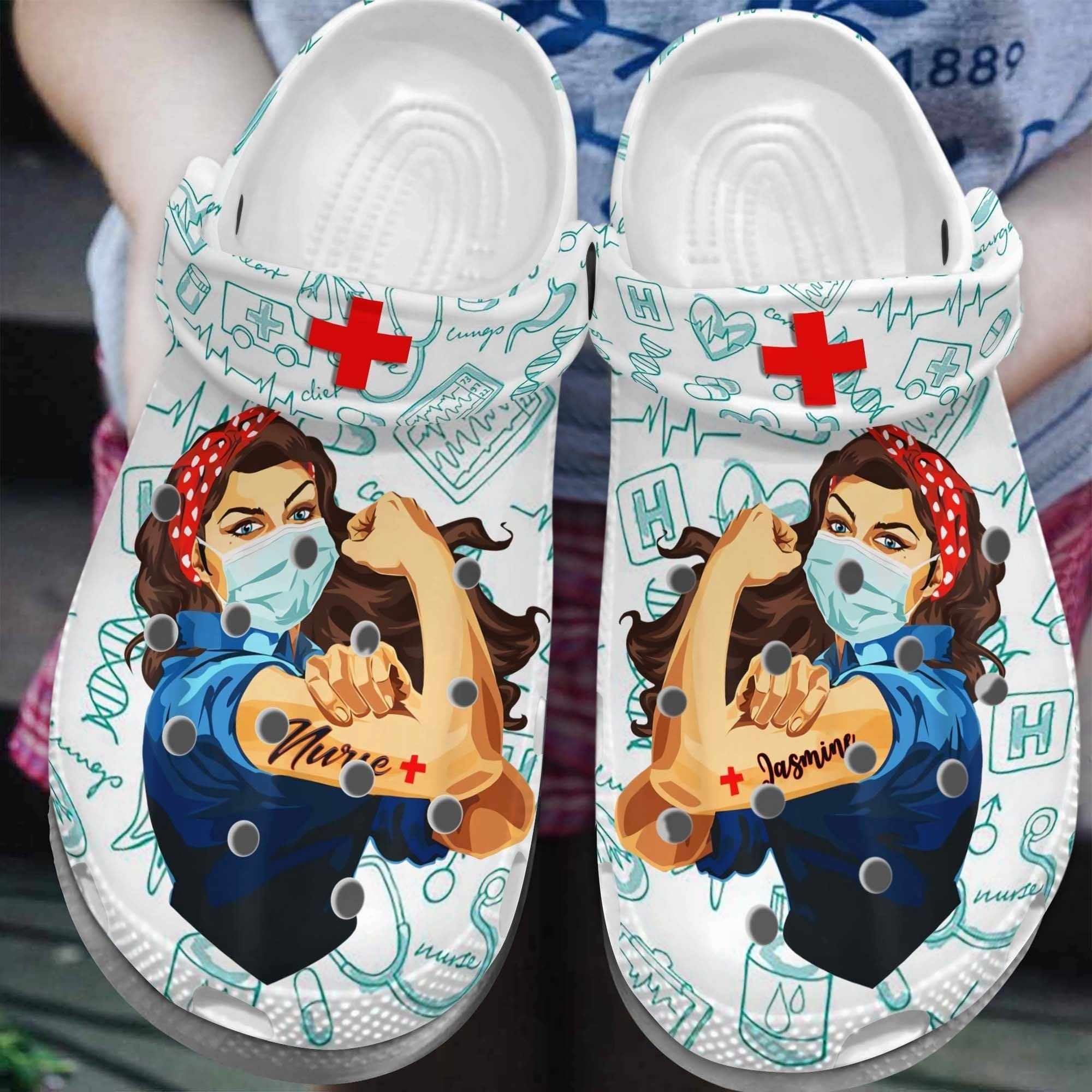 Awesome Nurse Crocs Shoes - Super Hero Nurse clog Gift For Women Girl