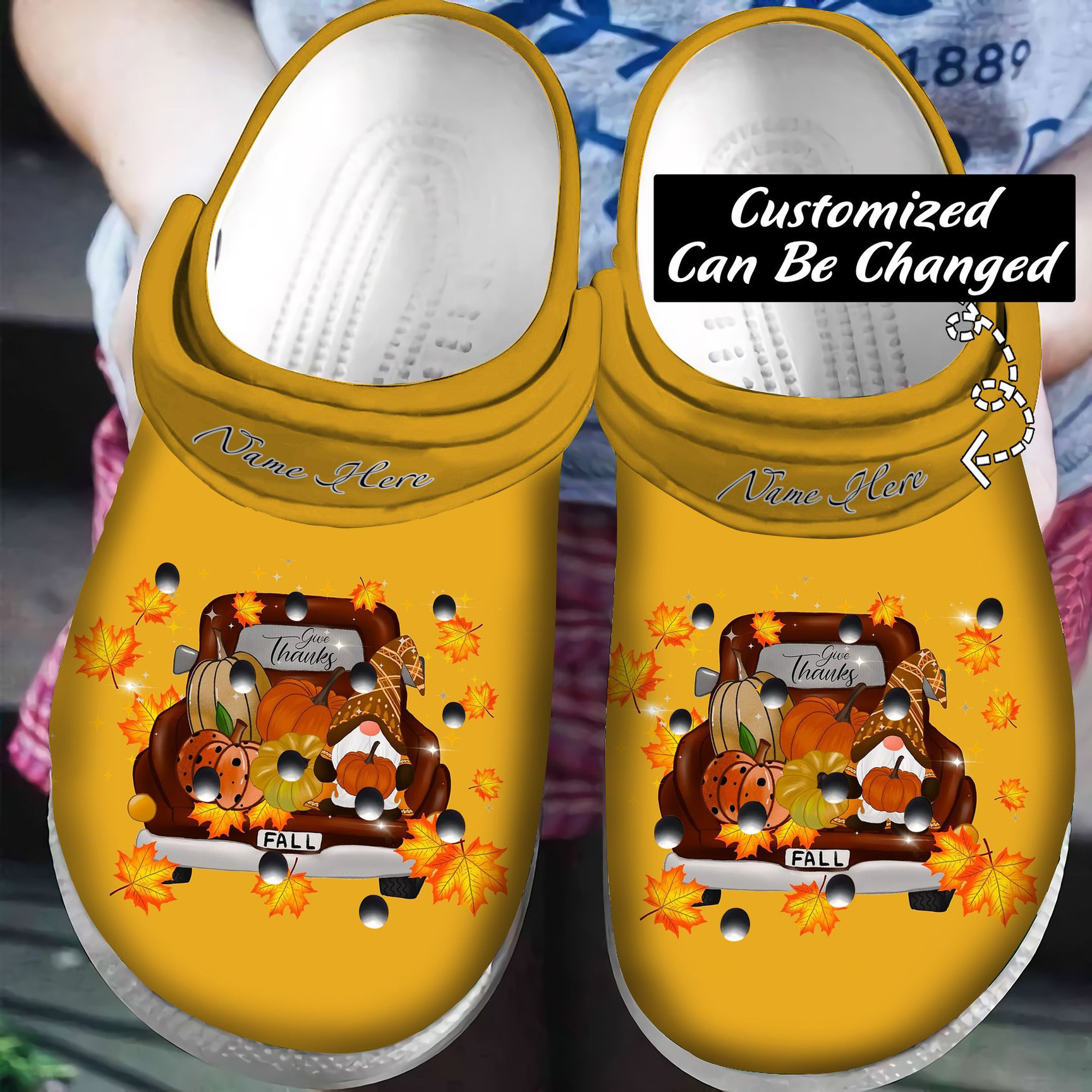 Gnomes de Thanksgiving Fall Personalized Fall Crocs Clog Shoes