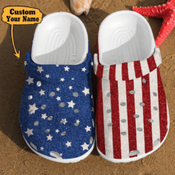 America Flag Veterans Gifts clog Crocs Shoes Veterans