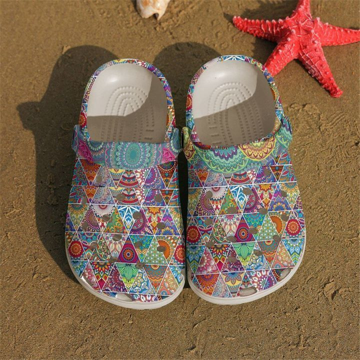 Hippie Bohemian Pattern clog Crocs Shoes