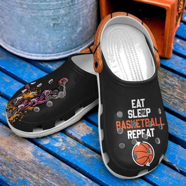 Basketball Eat Sleep clog Crocs Shoes Basketball