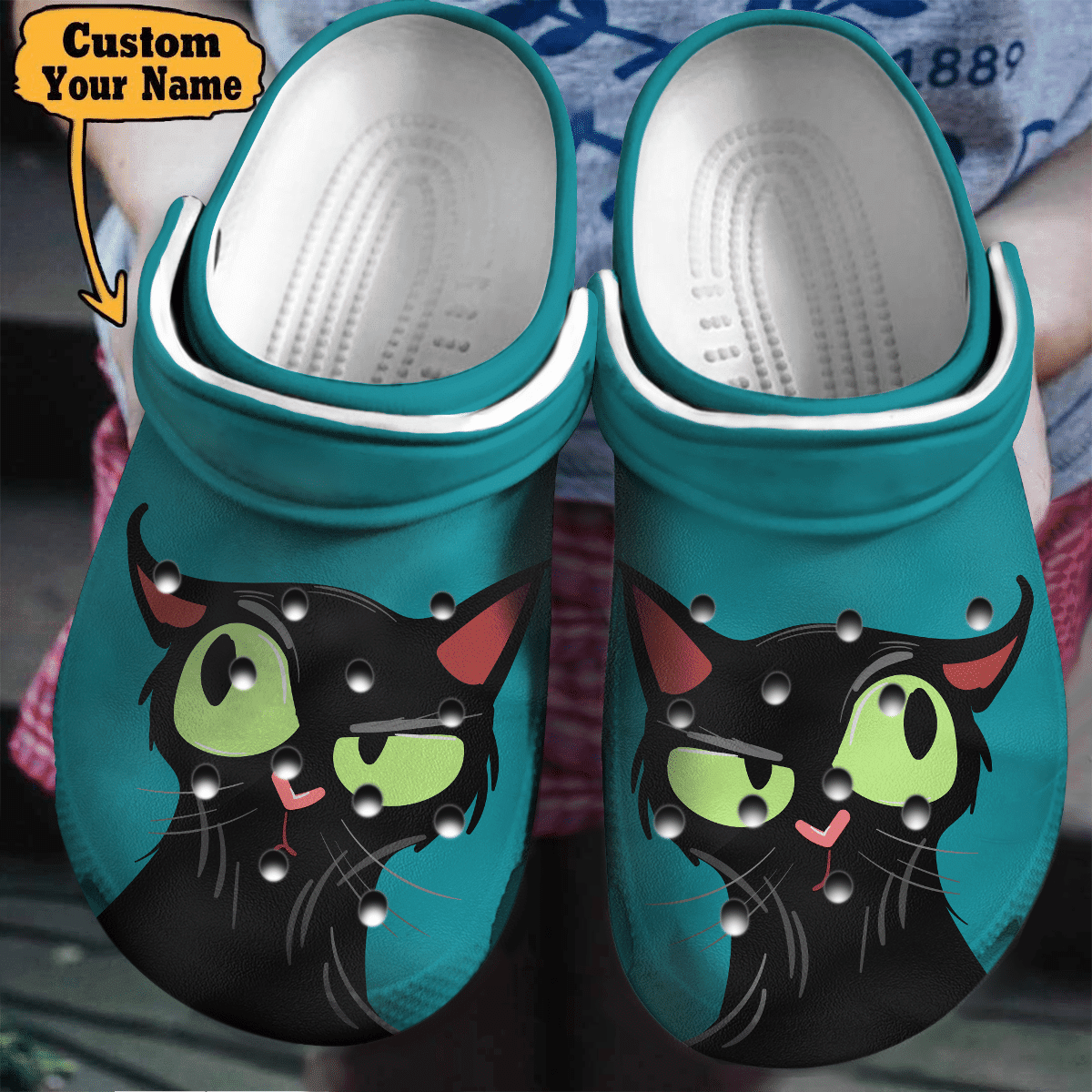 Cat Face Personalized Clogs Crocs Shoes Cat