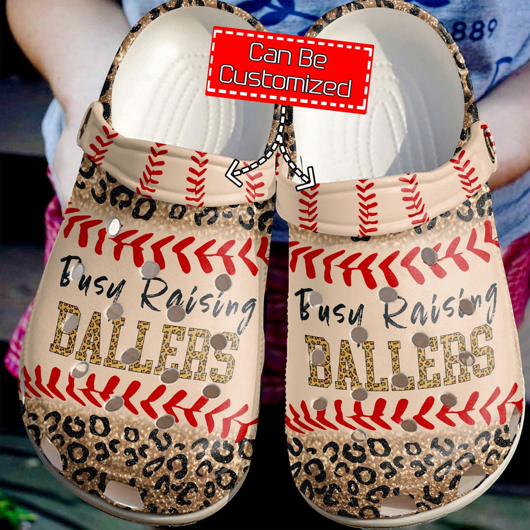 Baseball Busy Raising Ballers clog Crocs Shoes Baseball