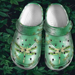 Dragonfly Jade Green Crocs Shoes Gift Wife Daughter - Hippie Dragonfly Boho Clogs Gift Women Mother Day