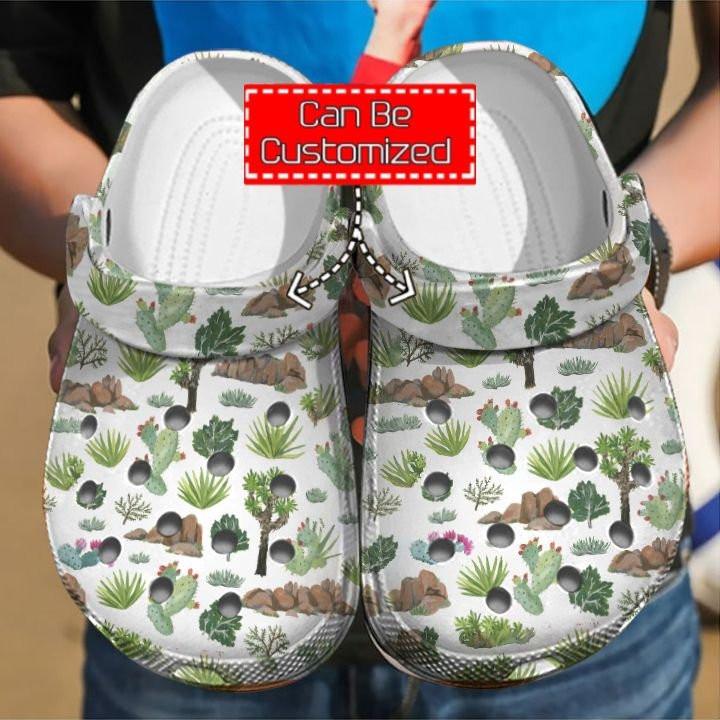 Cactus Art Pattern clog Crocs Shoes Gardener