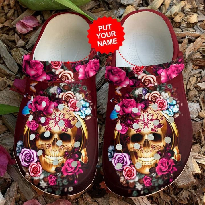 Floral clog Crocs Shoes Skull