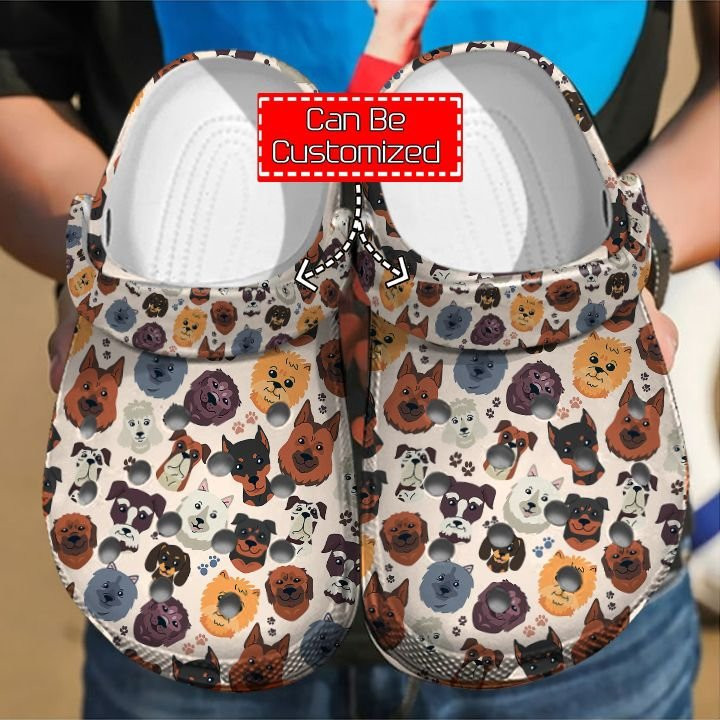 Dog Heads Patterns clog Crocs Shoes Dog