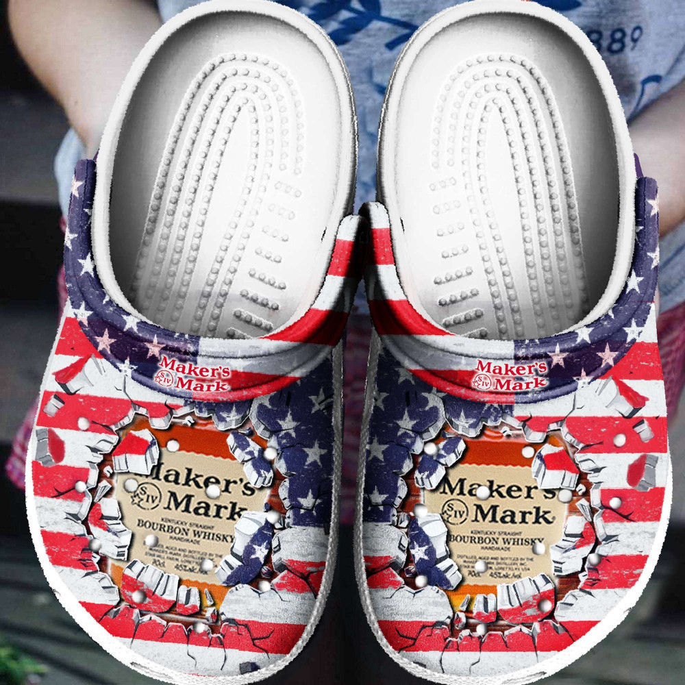 American Flag Makers Mark Rubber clog Crocs Shoes