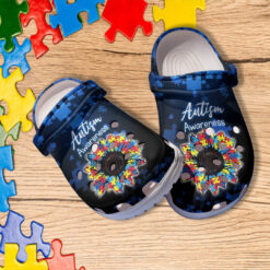 Autism Blue Sunflower Puzzle Croc Crocs Shoes Gift For Aunt- Autism Awareness Blue Crocs Shoes Croc Clogs