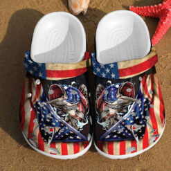 Fishing America Flag Independence Us Day Gift Th Of July Gifts clog Crocs Shoes