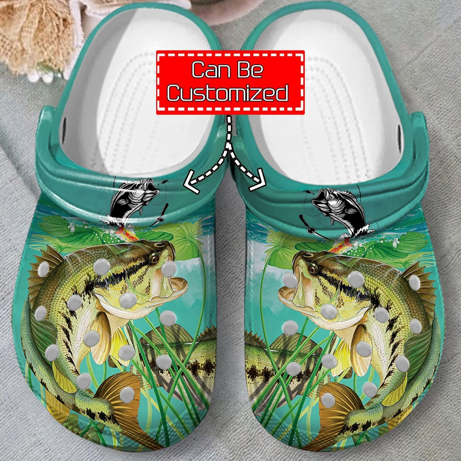 Largemouth Bass clog Crocs Shoes Fishing