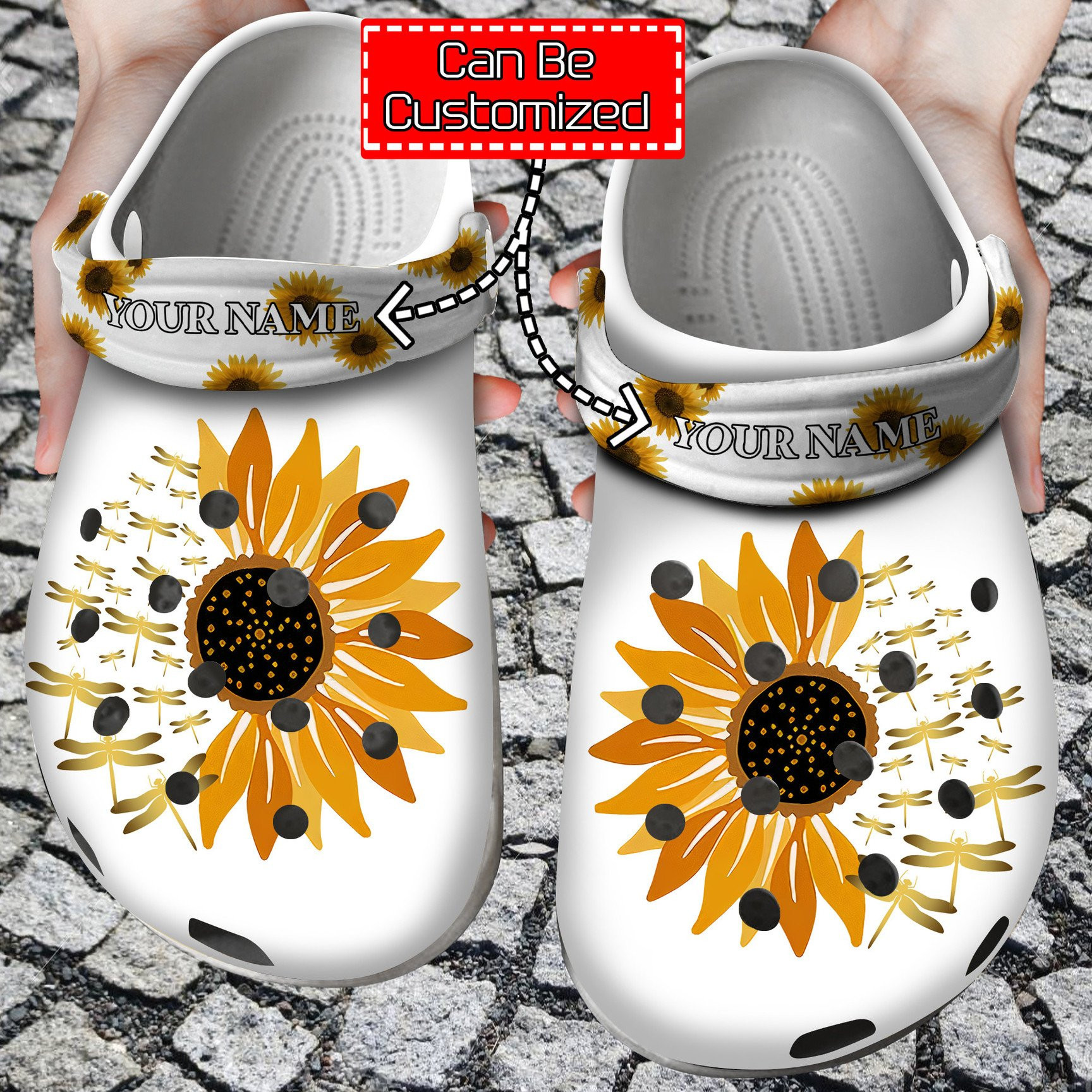 Dragonfly Sunflower clog Crocs Shoes Animal Print