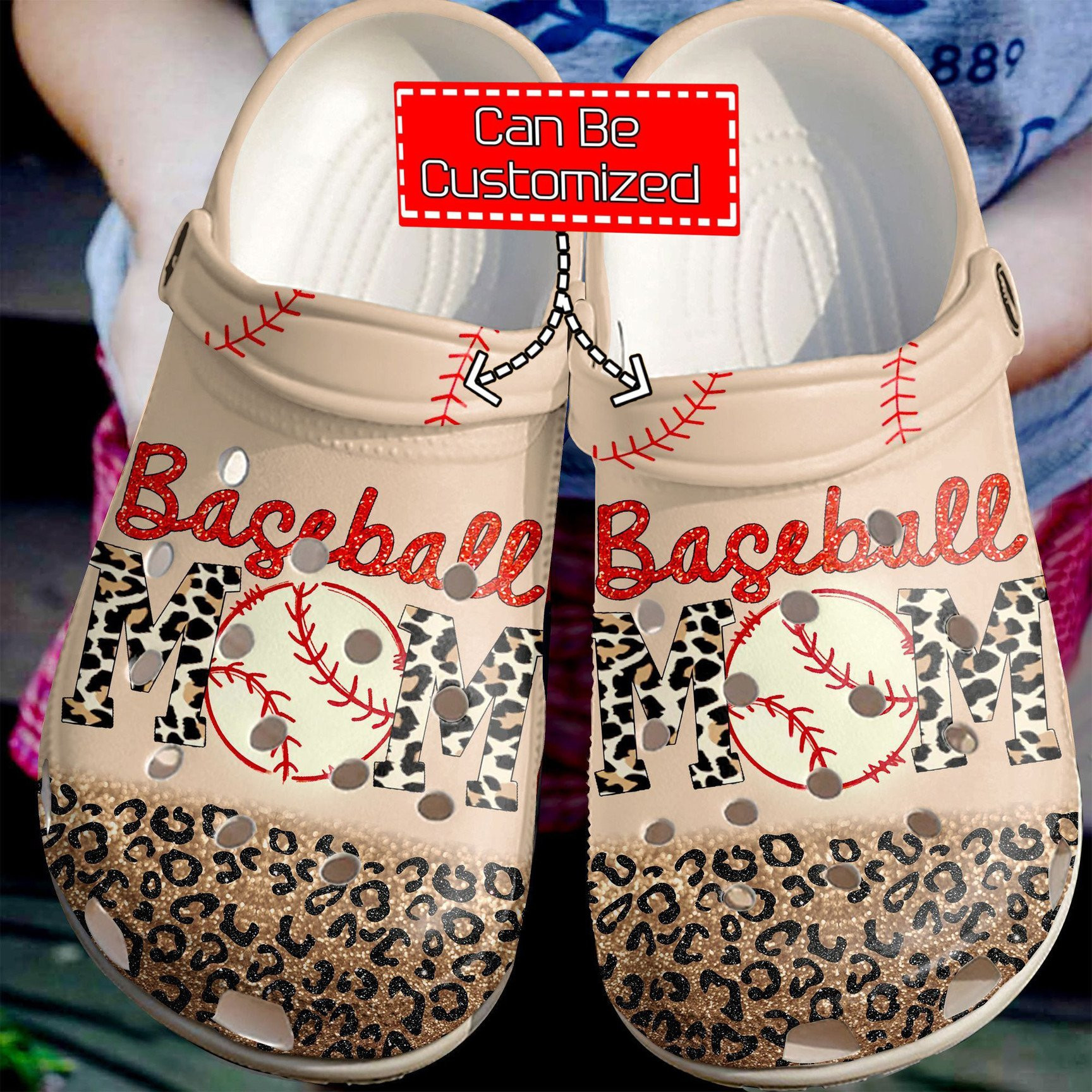 Baseball Mom clog Crocs Shoes Baseball