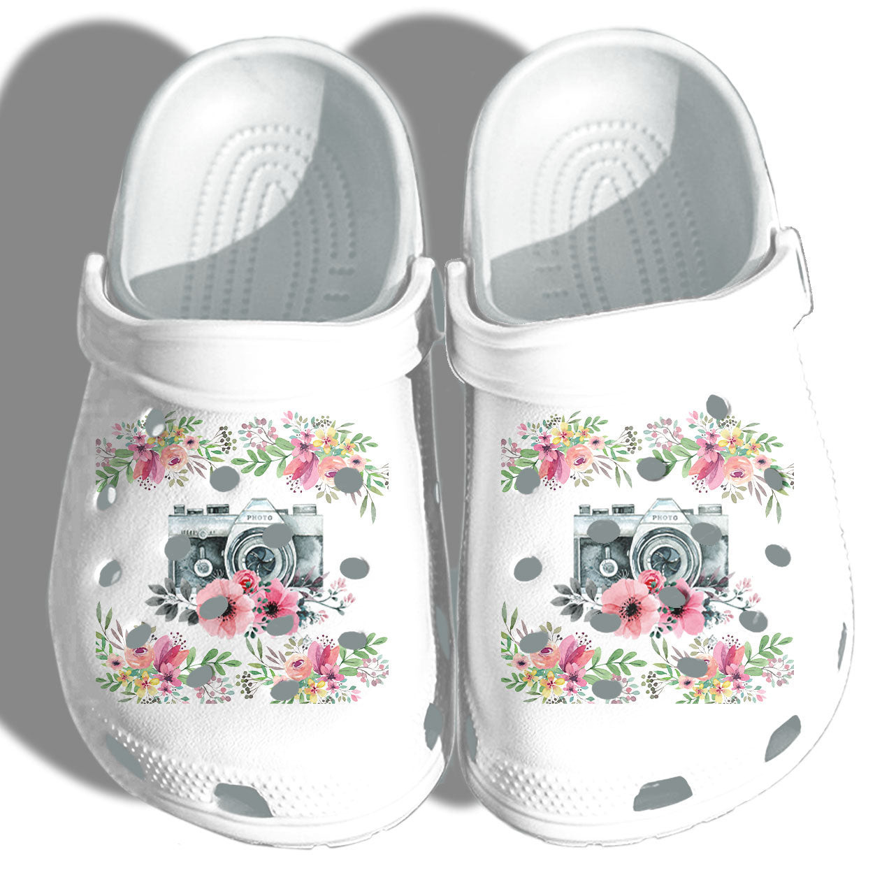 Camera Flower Photographer Croc Crocs Shoes - Girl Loves Photo Camera Flower Crocbland Clog Gift