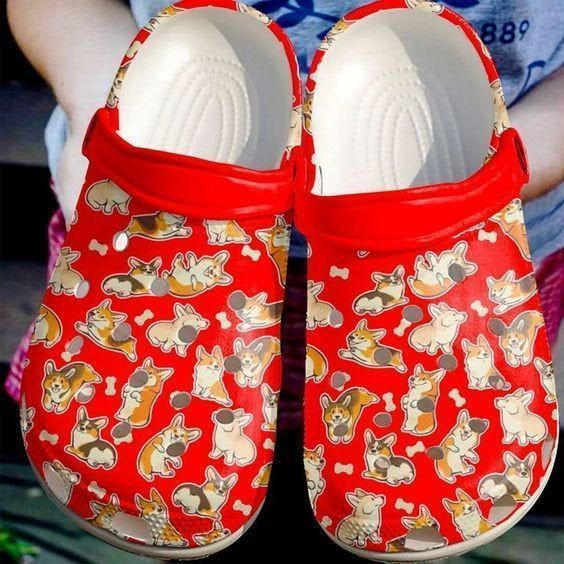 Cute Pembroke Welsh Corgi Rubber clog Crocs Shoes